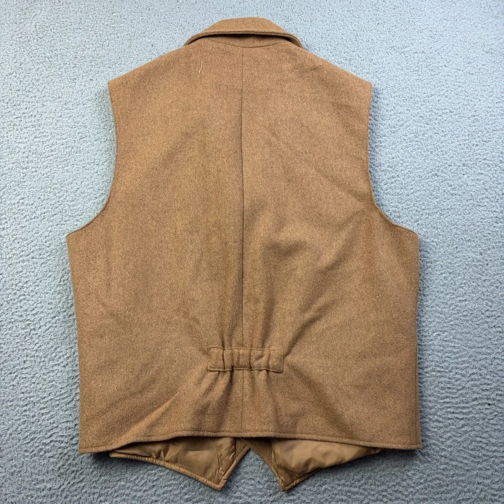 Powder River Outfitters Panhandle Slim Mens Vest Medium Tan Snap Button Western